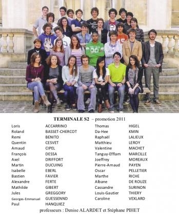 Terminale S2 - promotion 2011